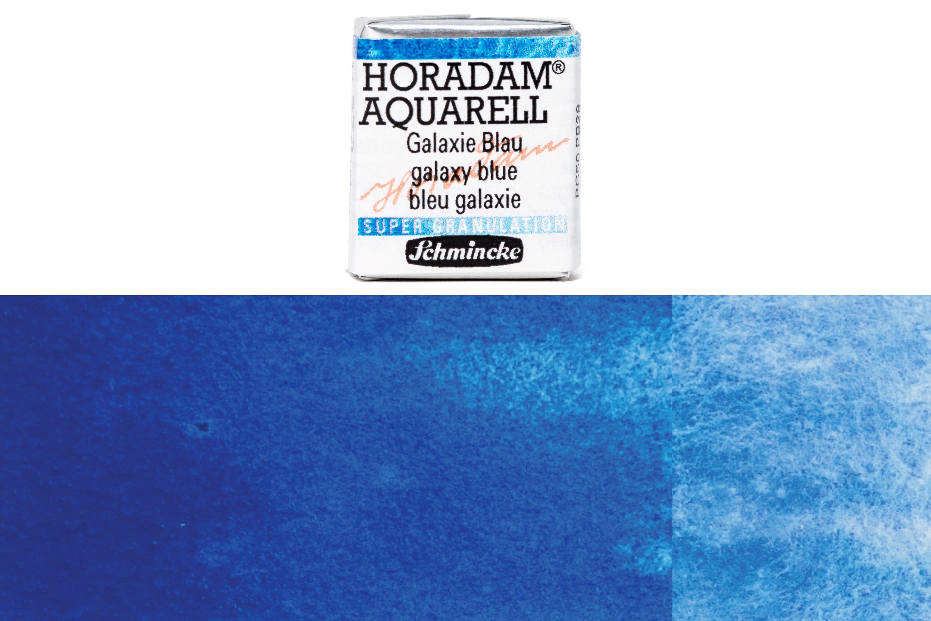 Schmincke - Supergranulation Watercolor Half Pan, #973 Galaxy Blue - St. Louis Art Supply