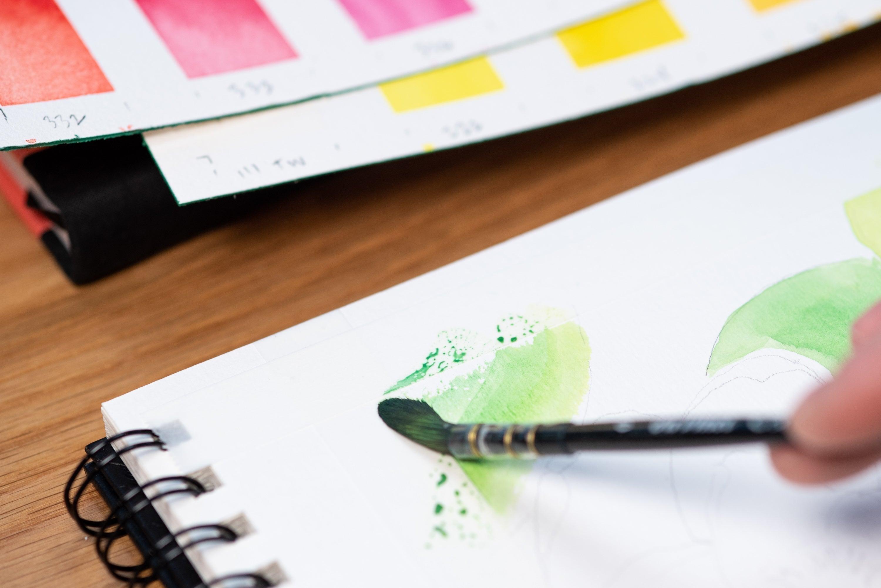 Schmincke - Akademie Watercolor Half Pan, #554 Olive Green Yellowish - St. Louis Art Supply