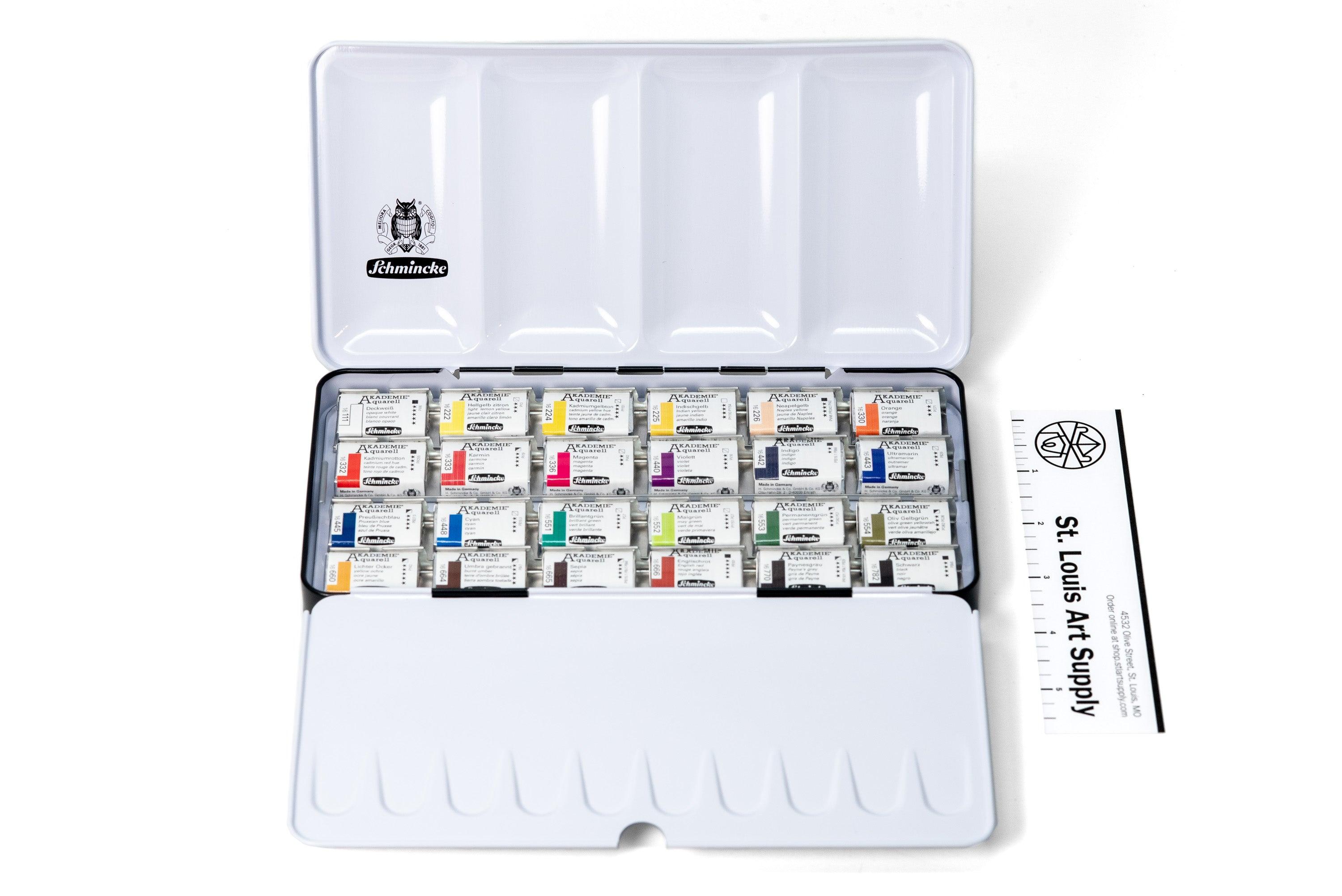 Schmincke - Akademie Watercolors, Set of 24 Full Pans - St. Louis Art Supply
