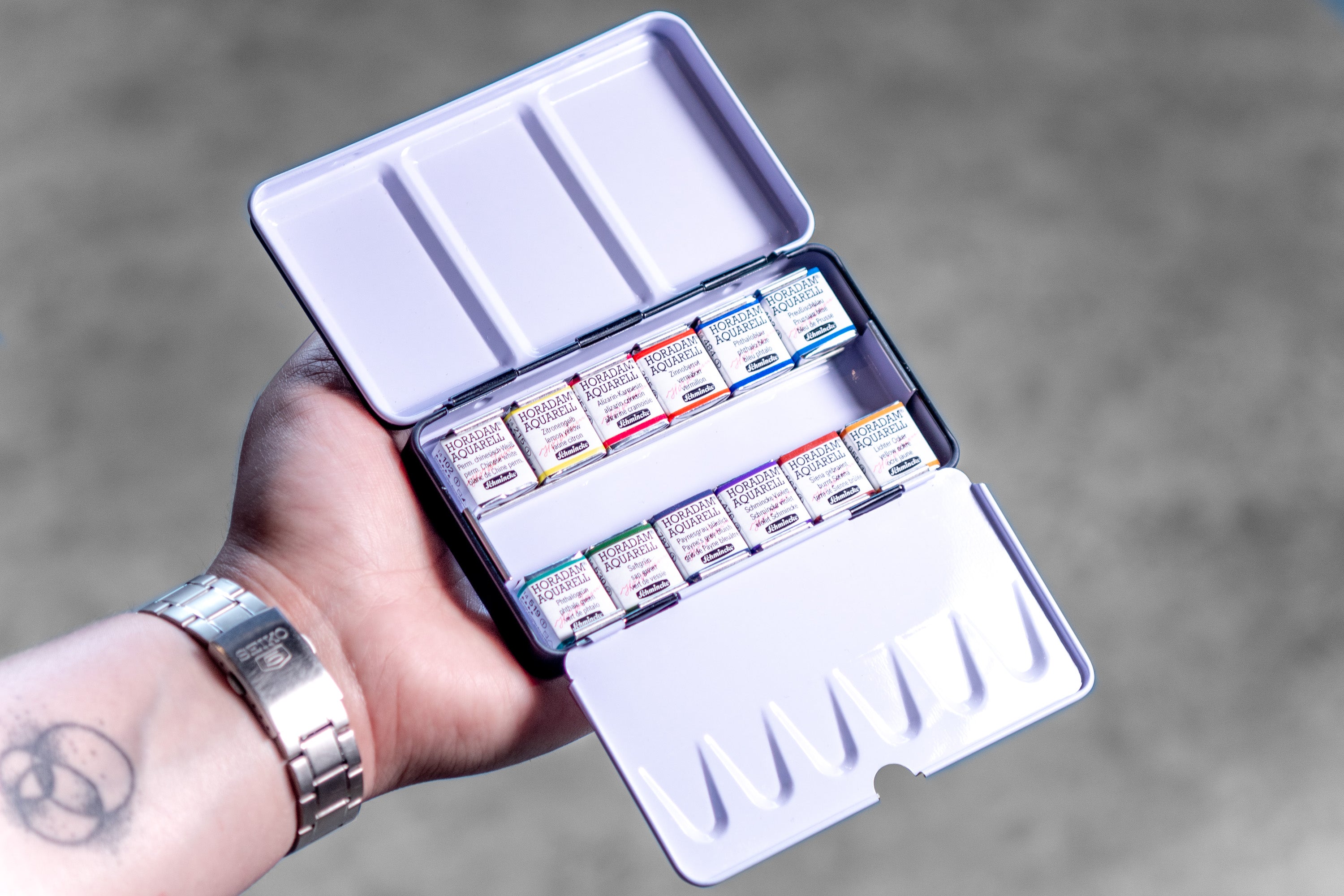 Schmincke - Horadam Watercolor Half Pan, #101 Titanium Opaque White - St. Louis Art Supply