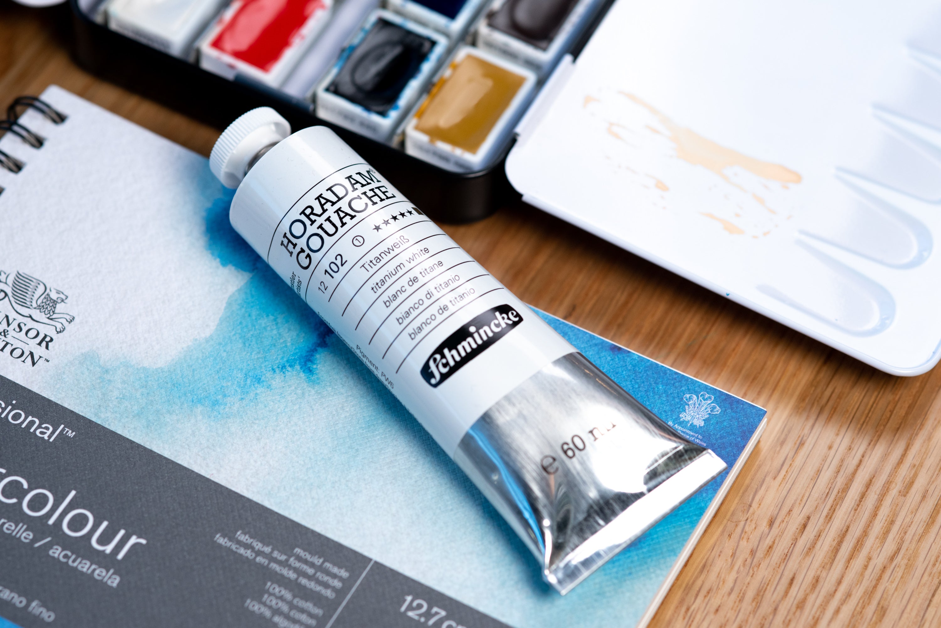 Schmincke - Horadam Gouache, 60 mL, #102 Titanium White - St. Louis Art Supply