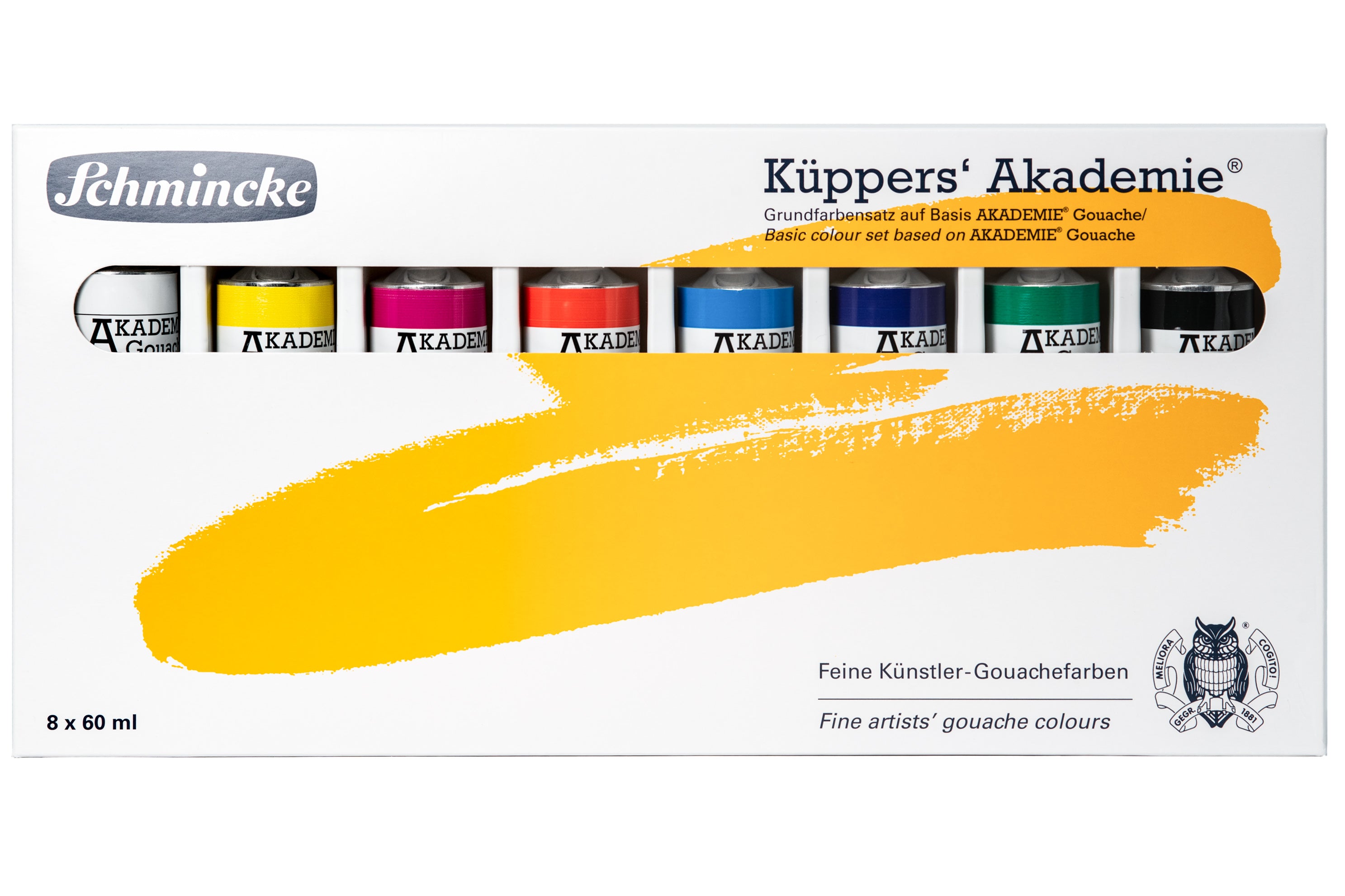 Schmincke - Küppers' Akademie Gouache, Jumbo Mixing Set of 8 - St. Louis Art Supply