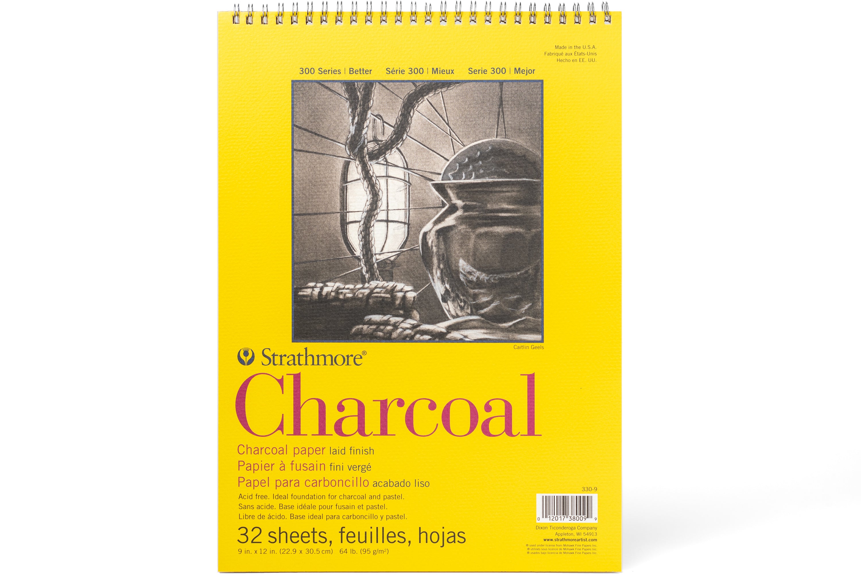 Strathmore Charcoal Paper Pad 300 Series 11 x 17 25 Sheets Acid