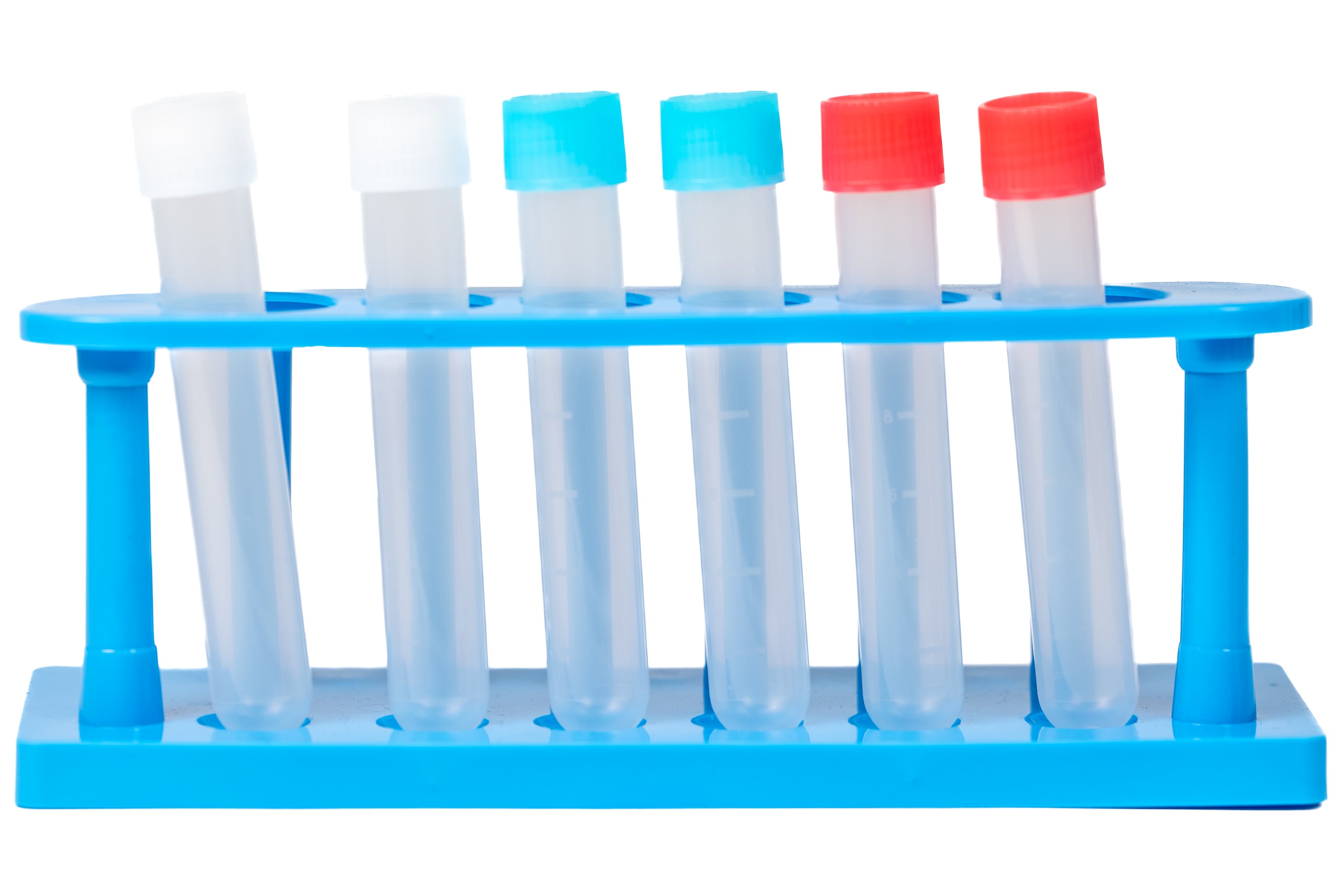 15 mL Test Tubes, Set of 6 with Storage Rack