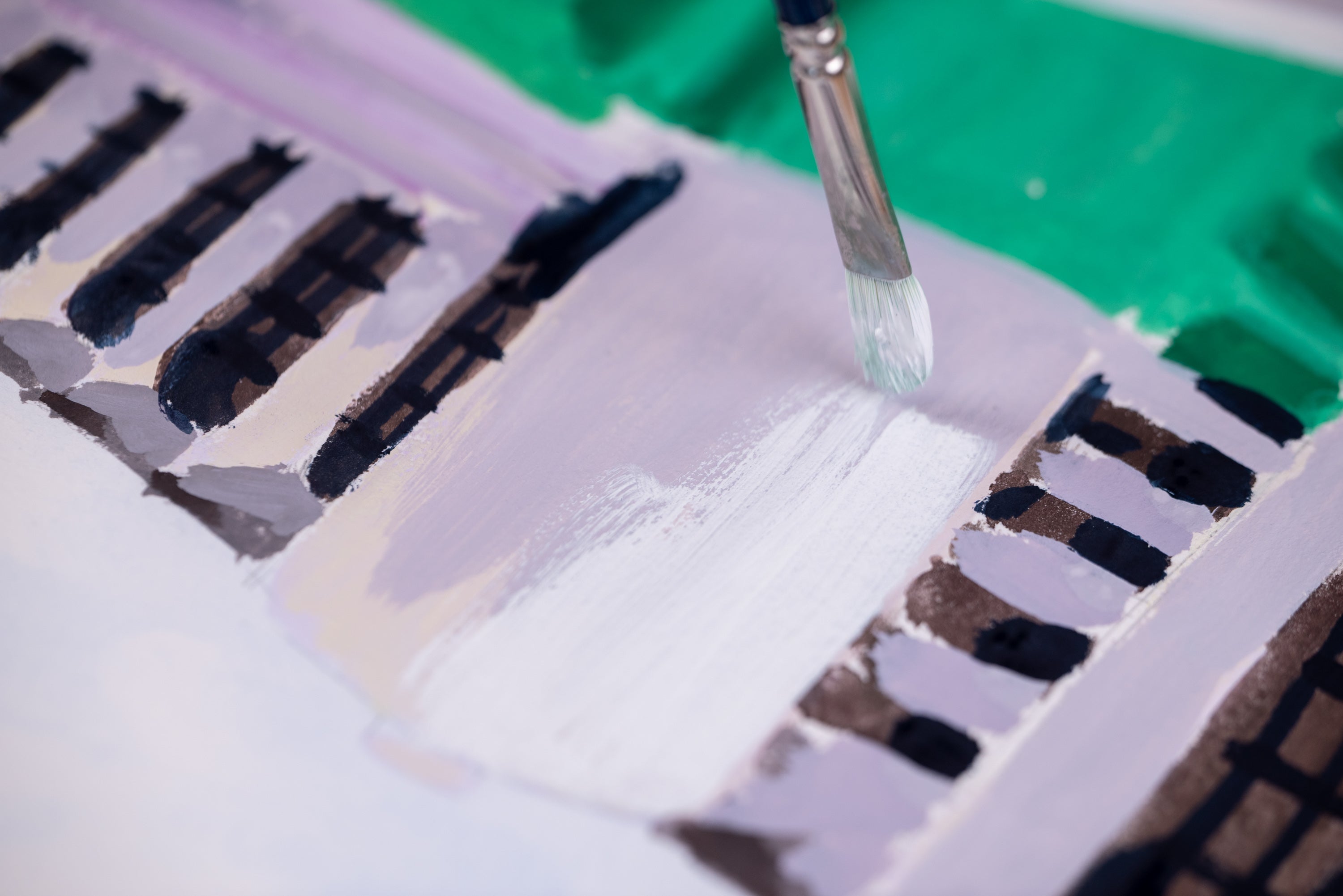 Setola Extra Short-Handled Bristle Brushes, Series 394 (Filbert)