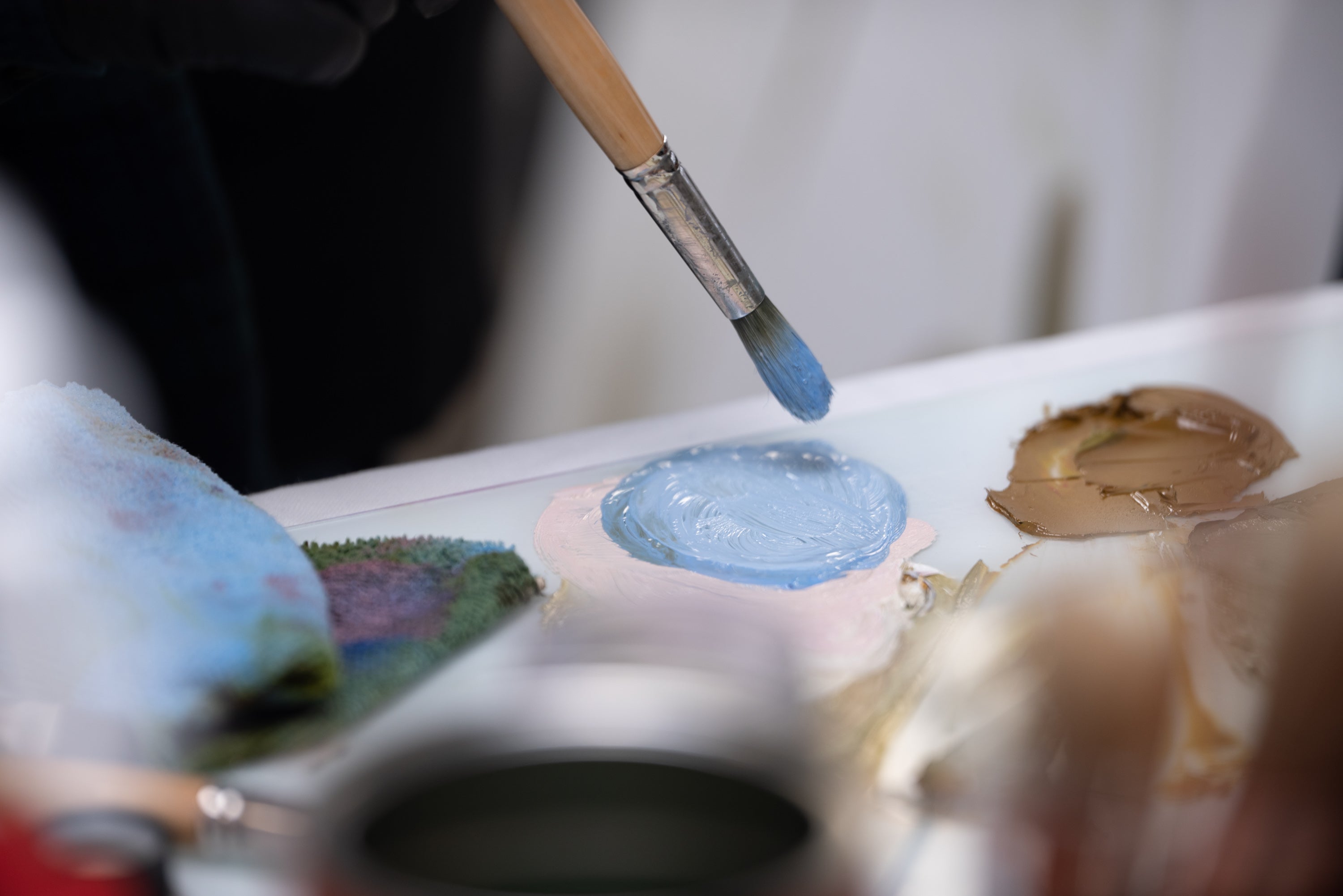 Setola Extra Long-Handled Bristle Brushes, Series 295 (Filbert)