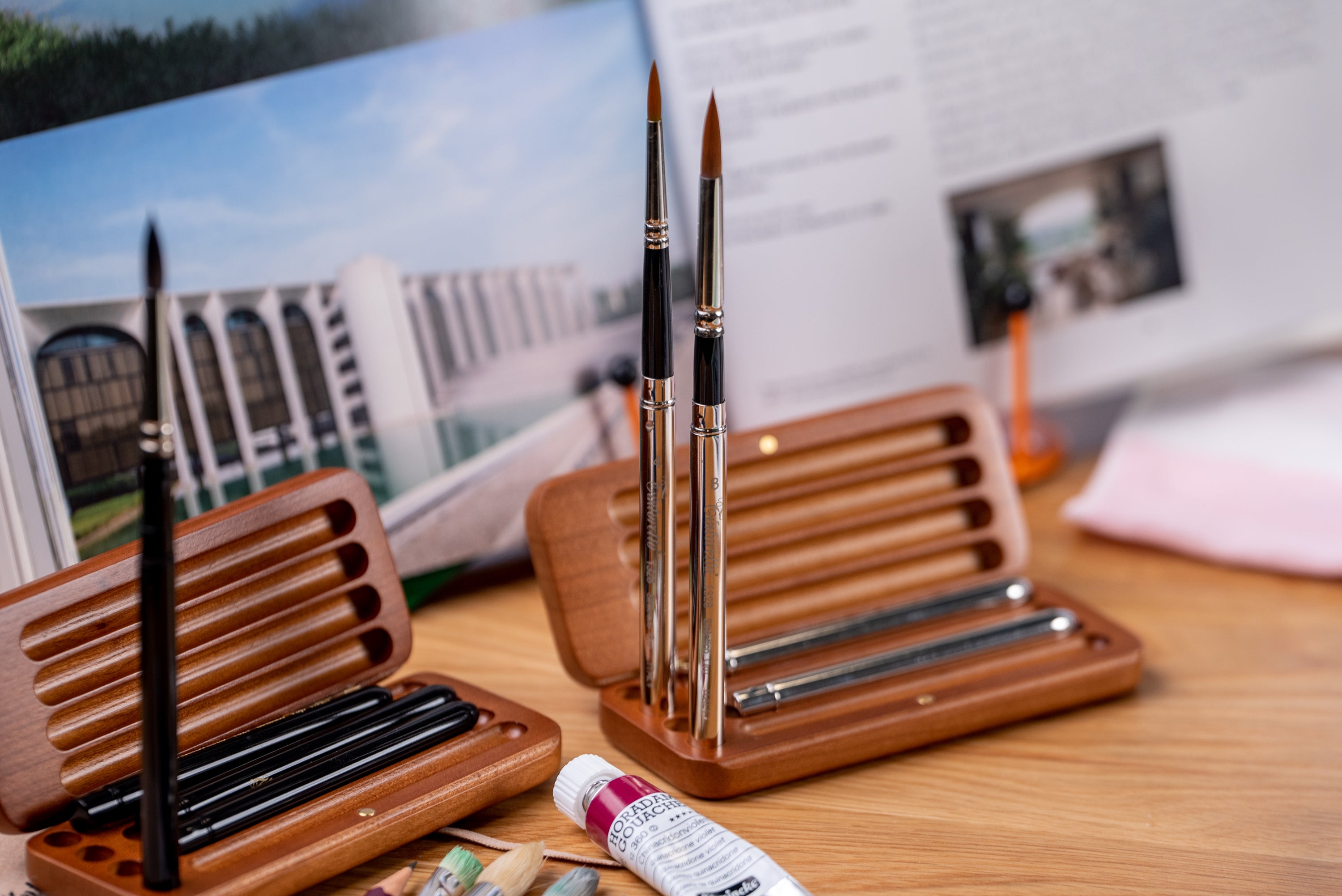 Tintoretto Watercolor Travel Brush Set, Synthetic Sable