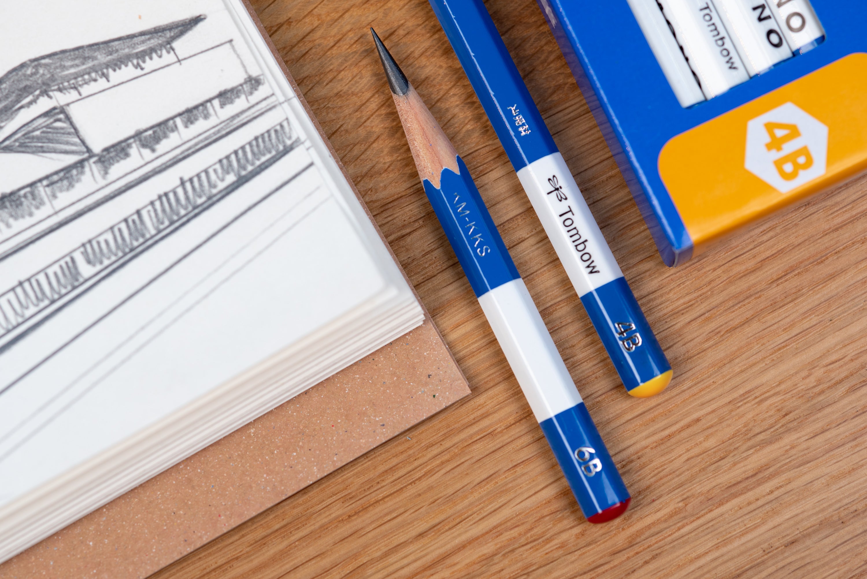 Tombow - MONO Calligraphy Pencil, 6B, Box of 12 - St. Louis Art Supply