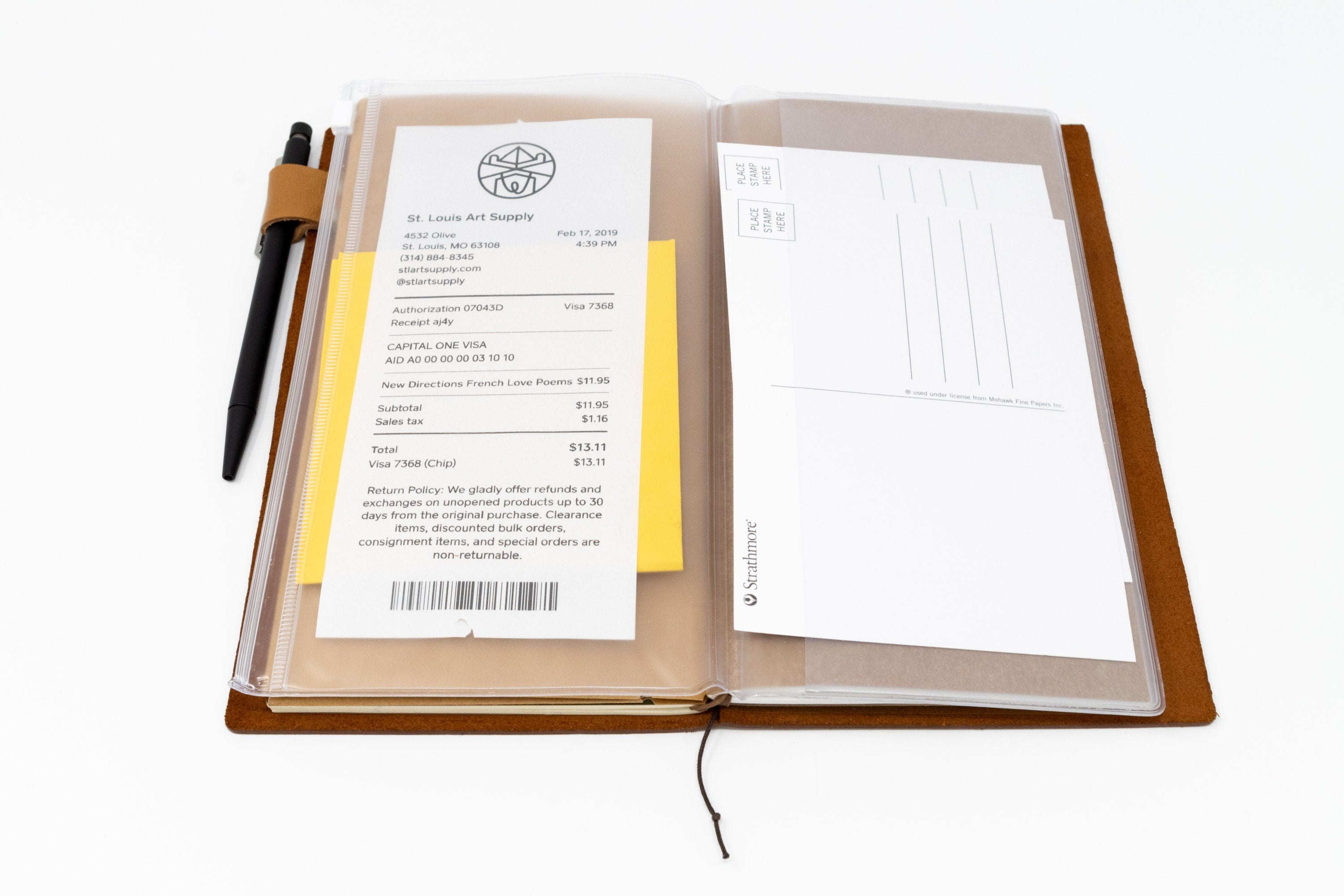 Traveler's Notebook Refill #008: Zipper Case, Regular Size - St. Louis Art Supply