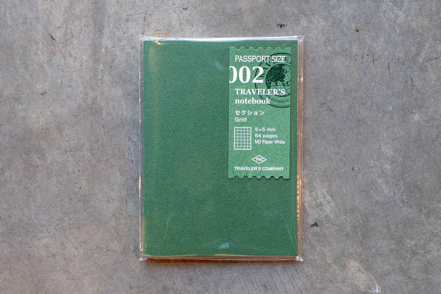 Traveler's Notebook Refill #002: MD Paper, Grid, Passport Size - St. Louis Art Supply