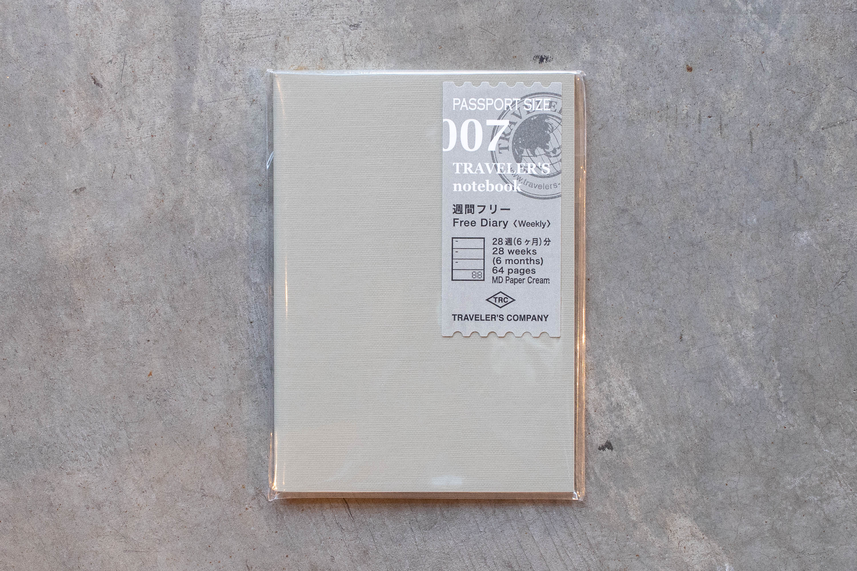 Traveler's Notebook Refill #007: Free Diary Weekly, Passport Size - St. Louis Art Supply