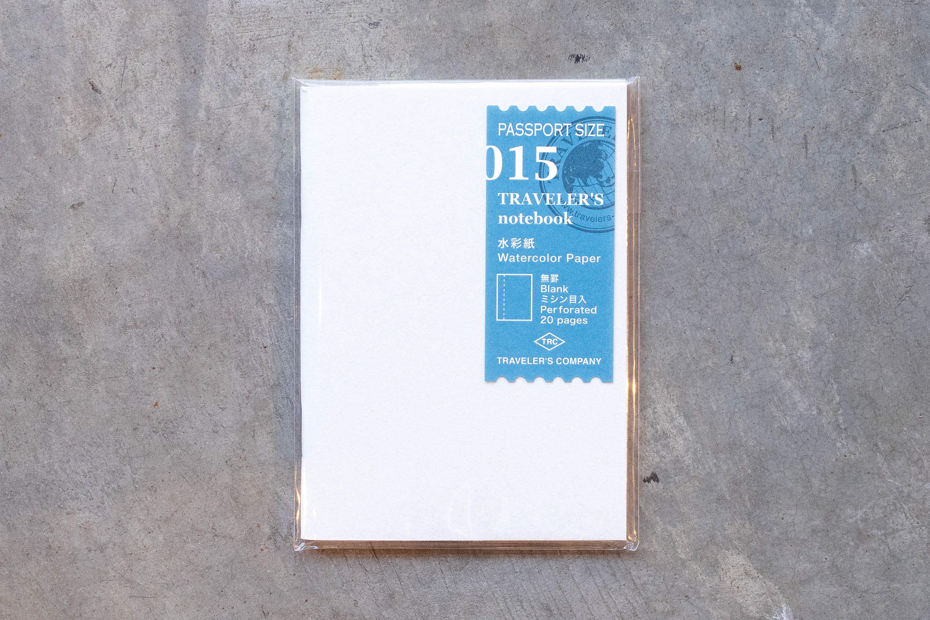Traveler's Company - Traveler's Notebook Refill #015: Watercolor Paper, Passport Size - St. Louis Art Supply