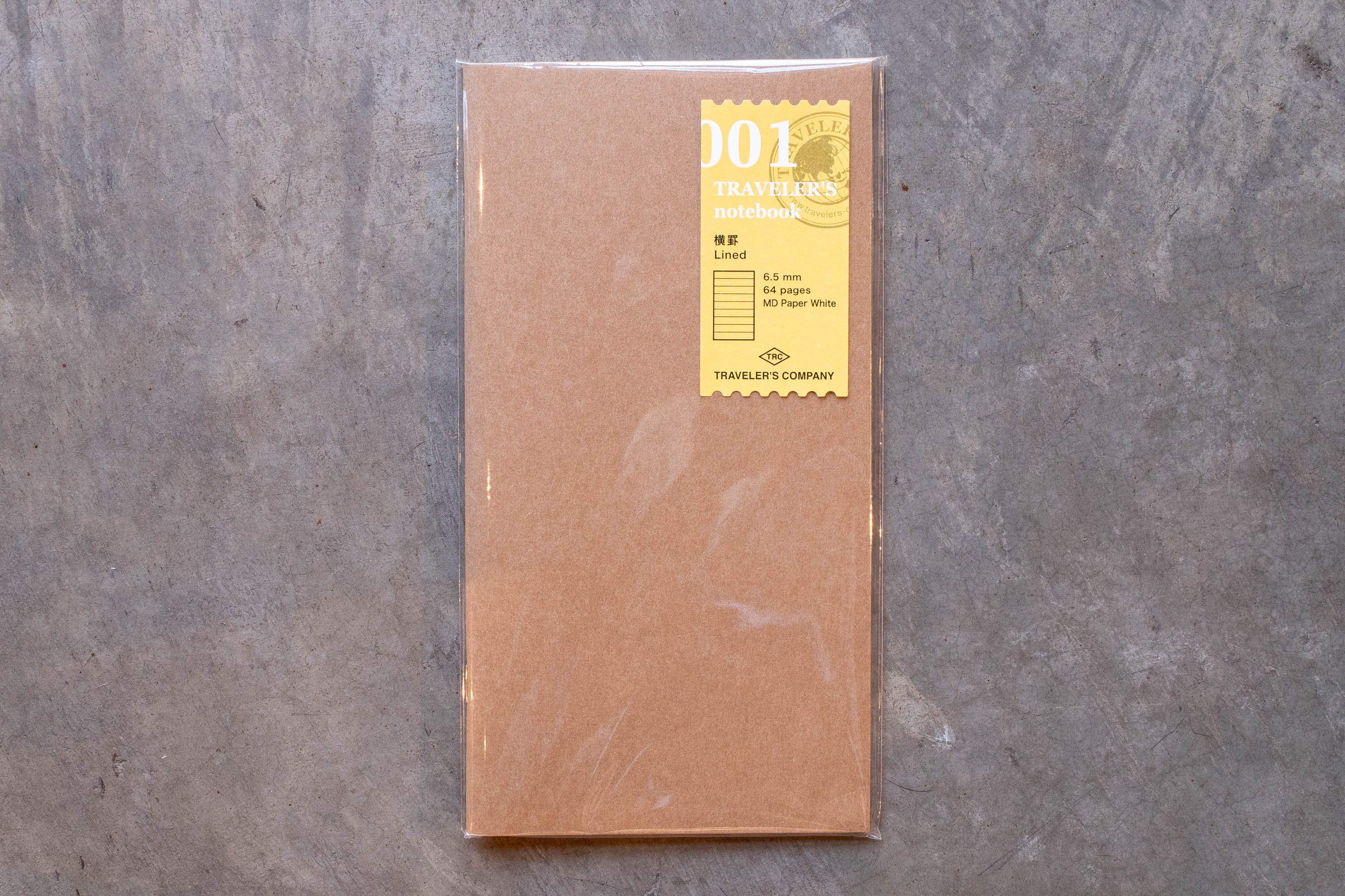 Traveler's Notebook Refill #001: MD Paper, Lined, Regular Size - St. Louis Art Supply