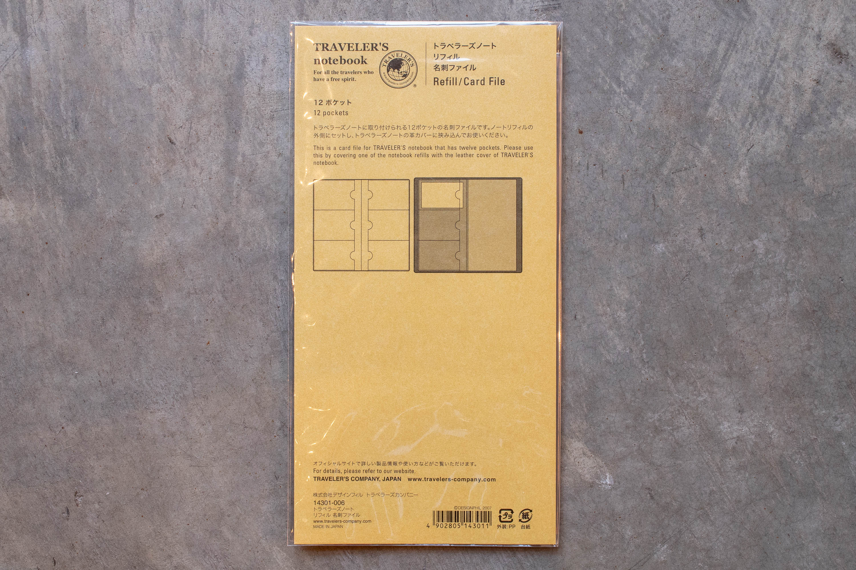 Traveler's Notebook Refill #007: Card File, Regular Size - St. Louis Art Supply