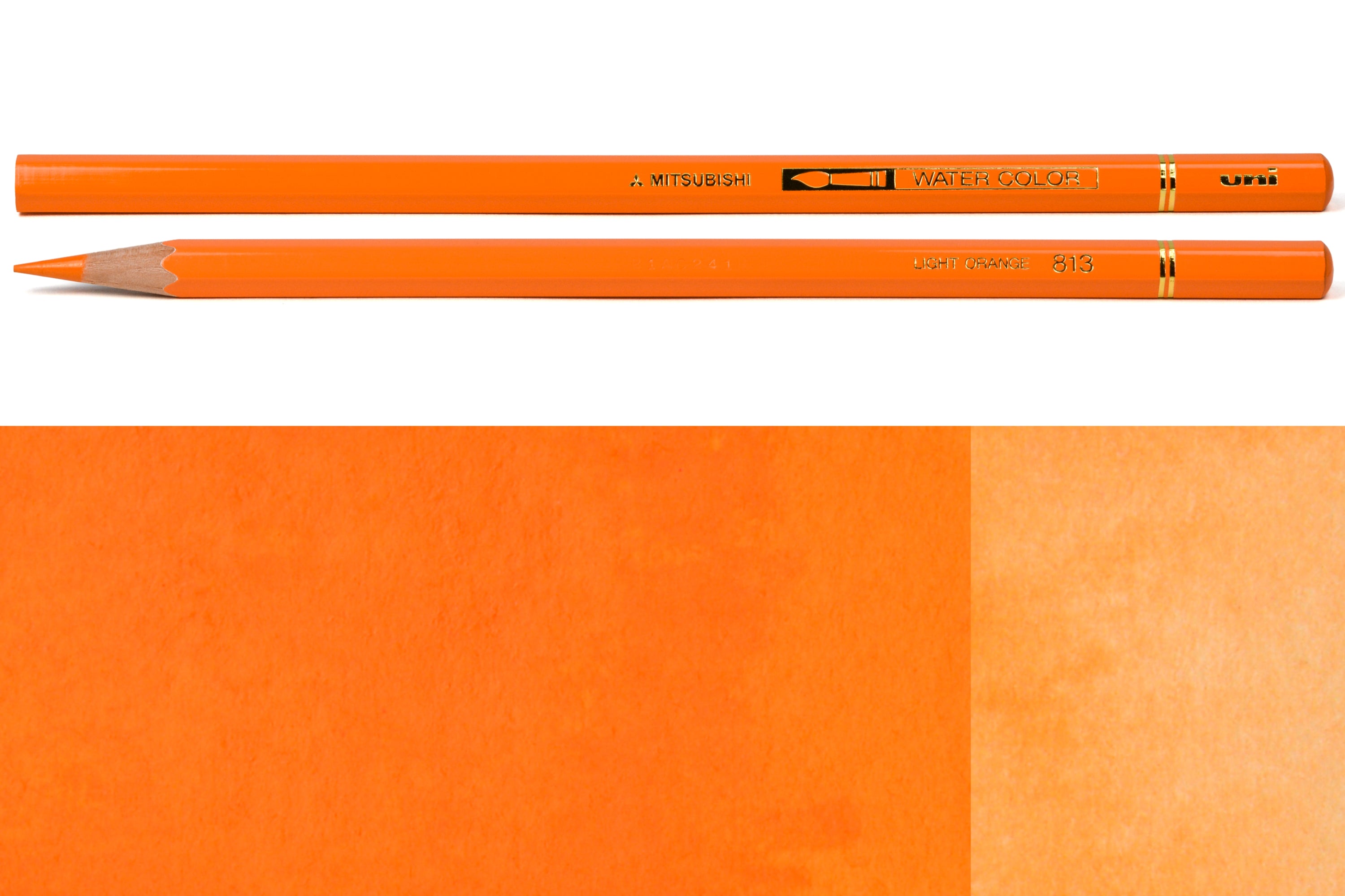 Uni Watercolor Pencils, #813 Light Orange