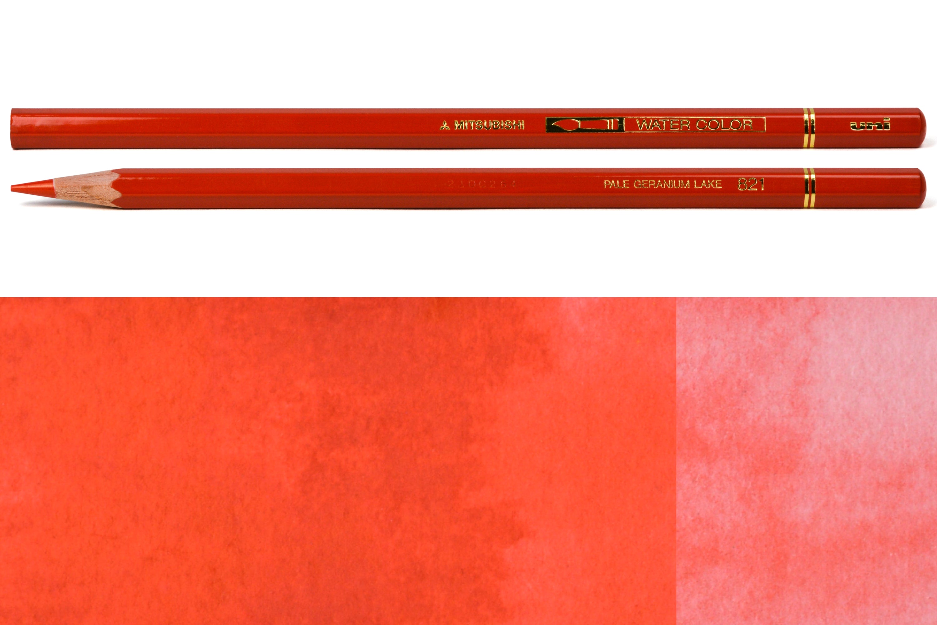 Uni Watercolor Pencils, #821 Pale Geranium Lake