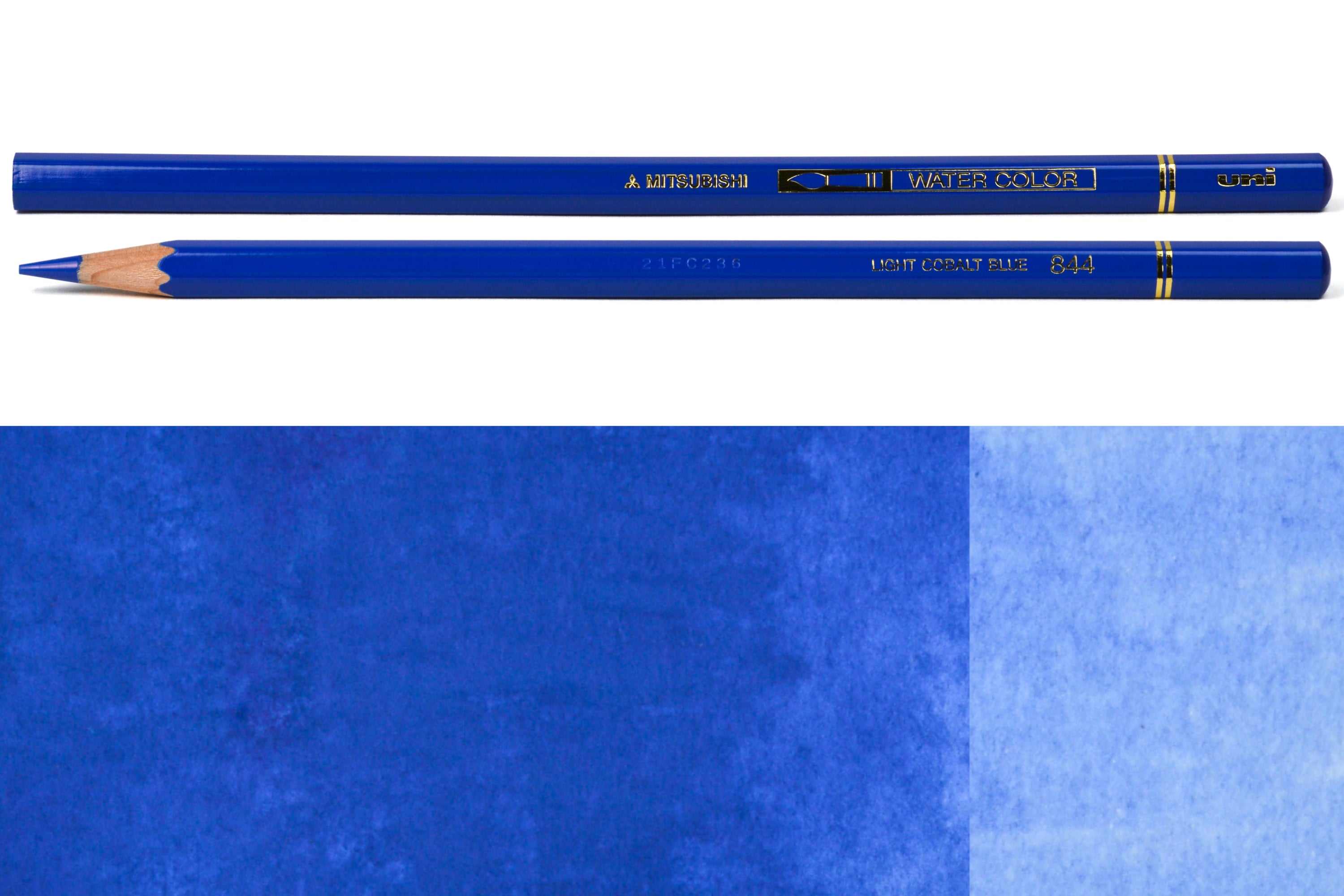 Uni Watercolor Pencils, #844 Light Cobalt Blue