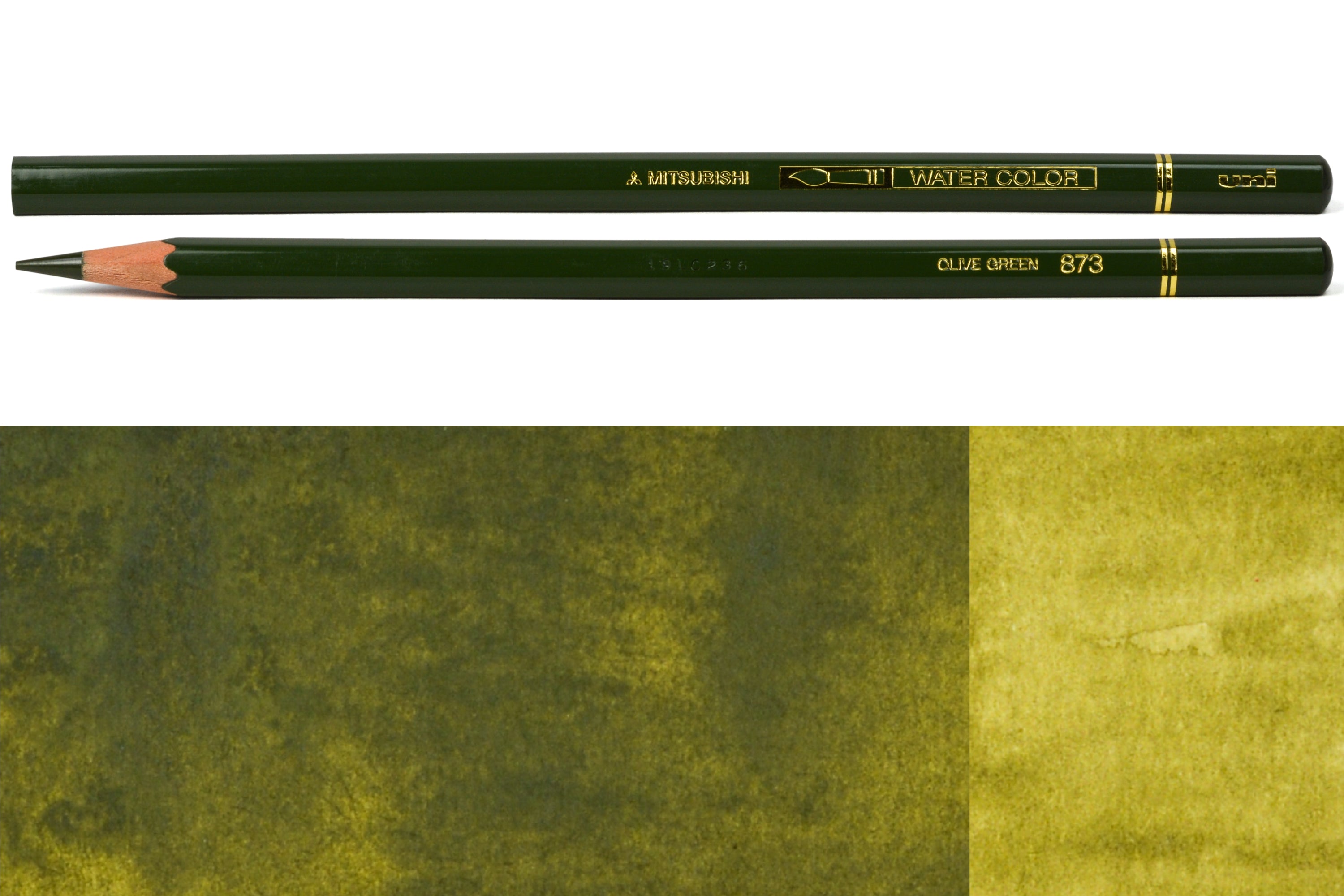 Uni Watercolor Pencils, #873 Olive Green