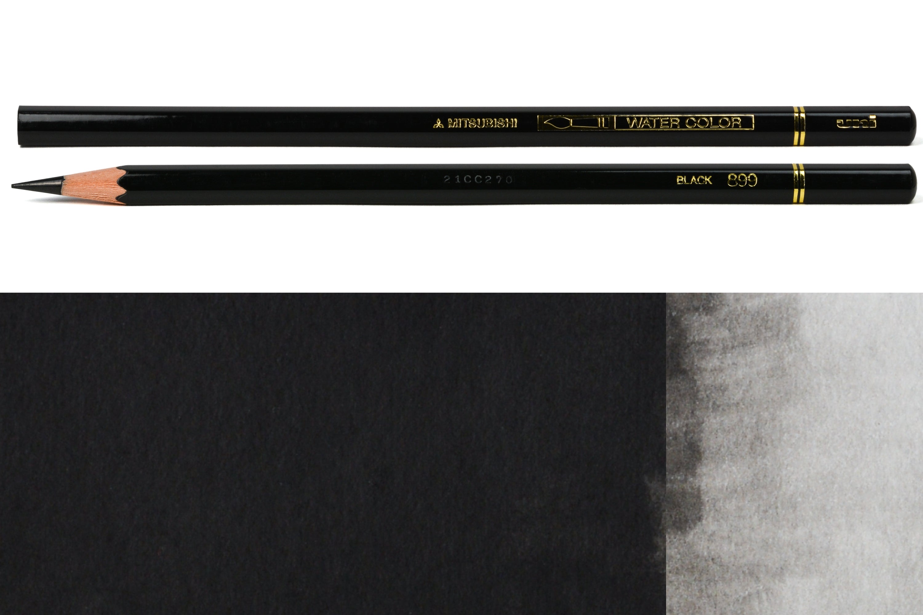 Uni Watercolor Pencils, #899 Black
