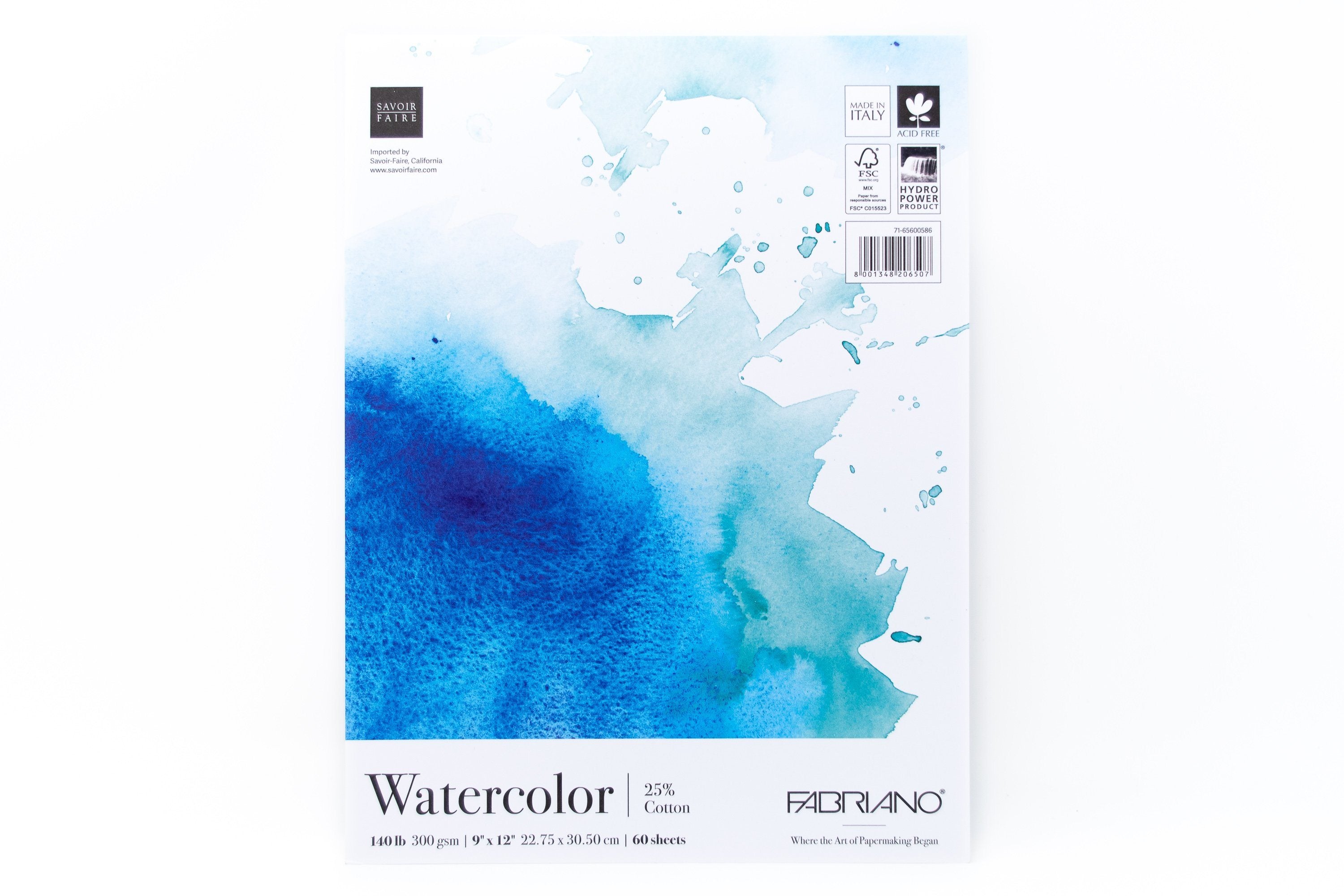 Wholesale Fabriano Studio Watercolor Pads, 25% COTTON, Postcard Size 4x6  300gsm