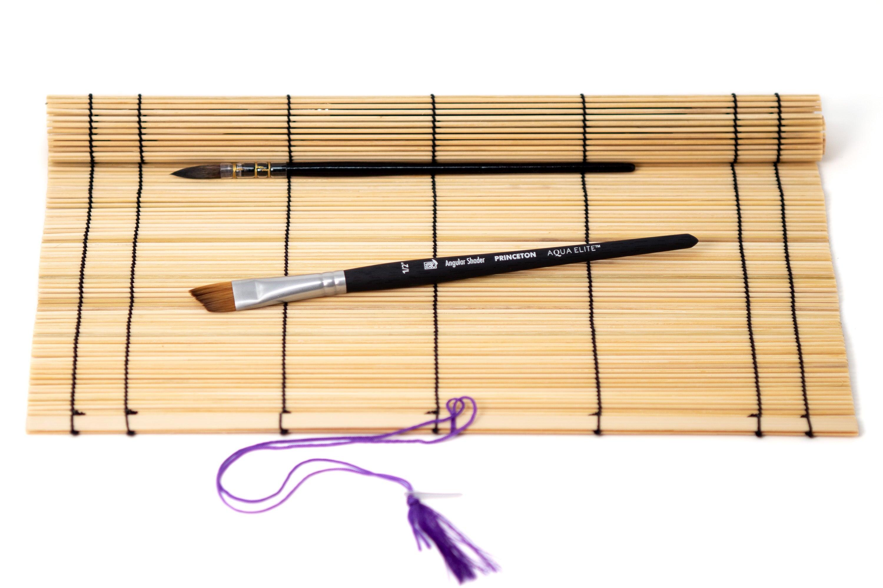  LITAITAI Paint Brush Holder Bamboo,Watercolor Brush
