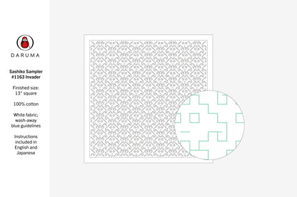 Daruma Sashiko Sampler, #1163 Invader