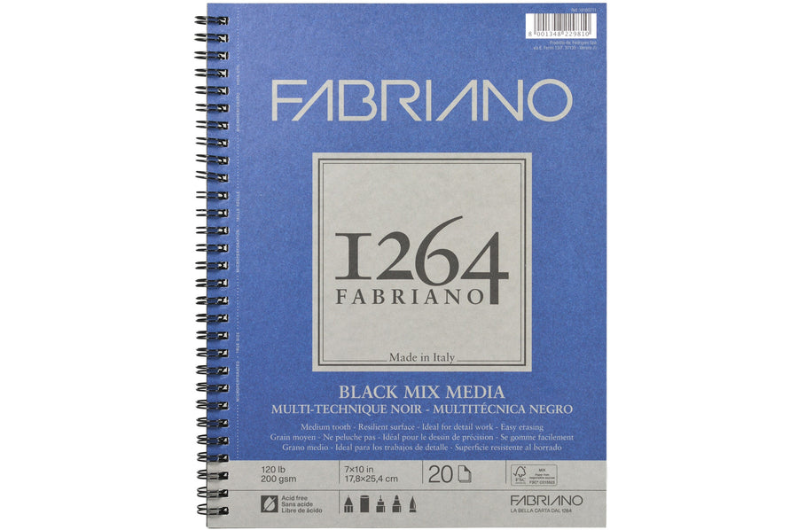 1264 Black Mixed Media Notebook