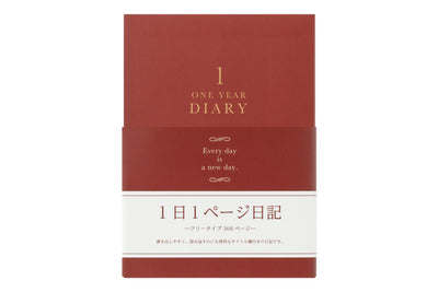 One Year Diary, Red Hardcover