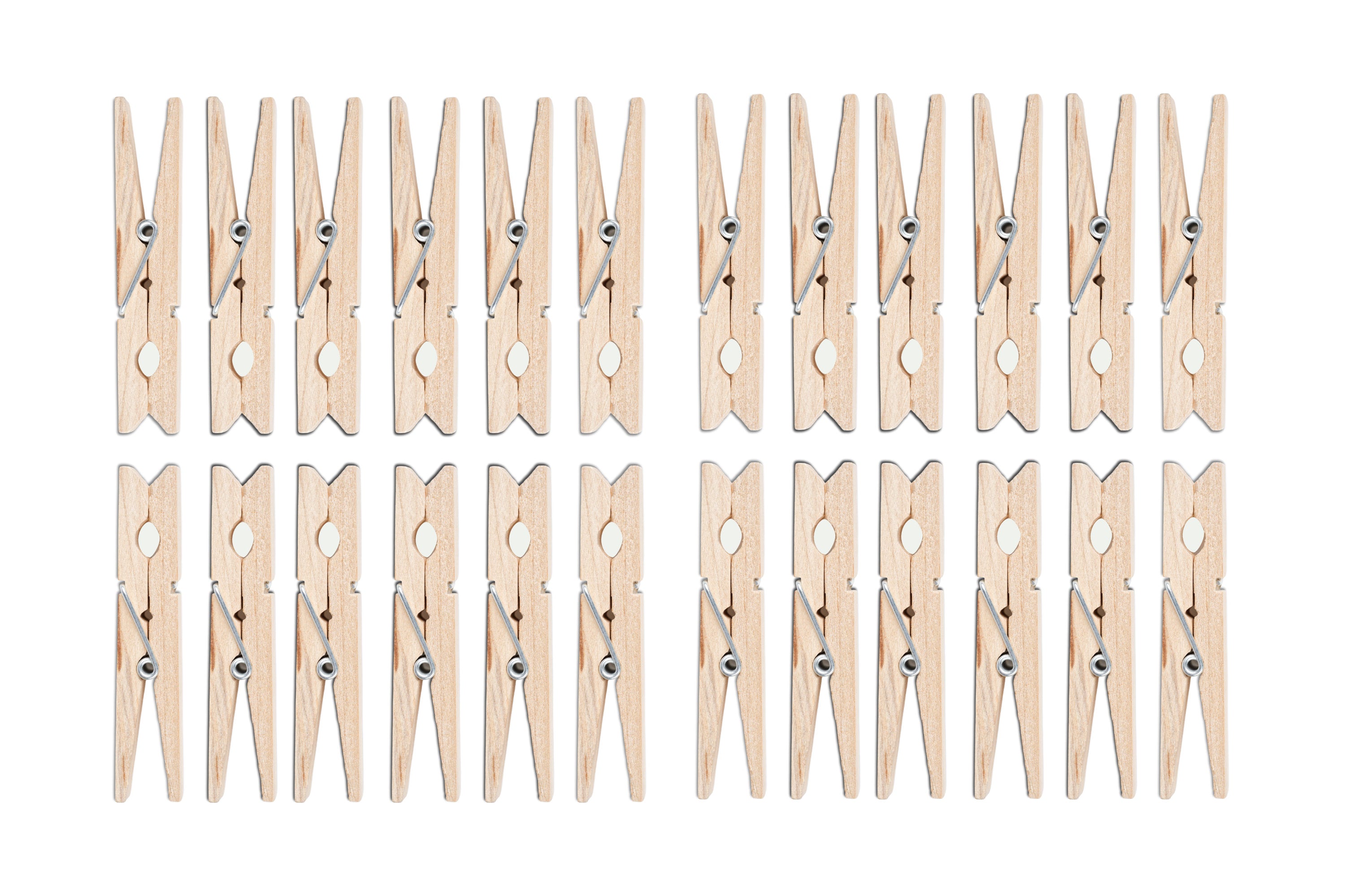 Wooden Clothespins, Pack of 24