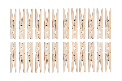 Wooden Clothespins, Pack of 24