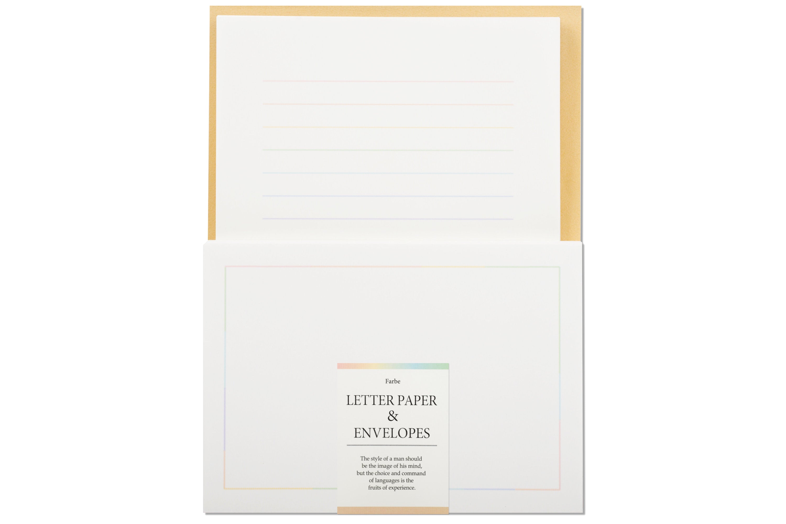 Rainbow Lined Letter Set