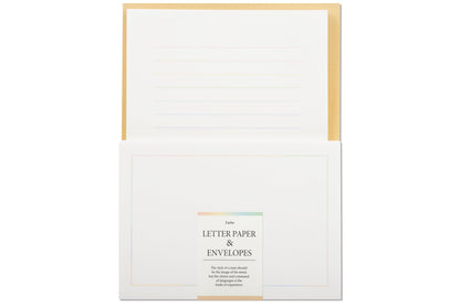 Rainbow Lined Letter Set