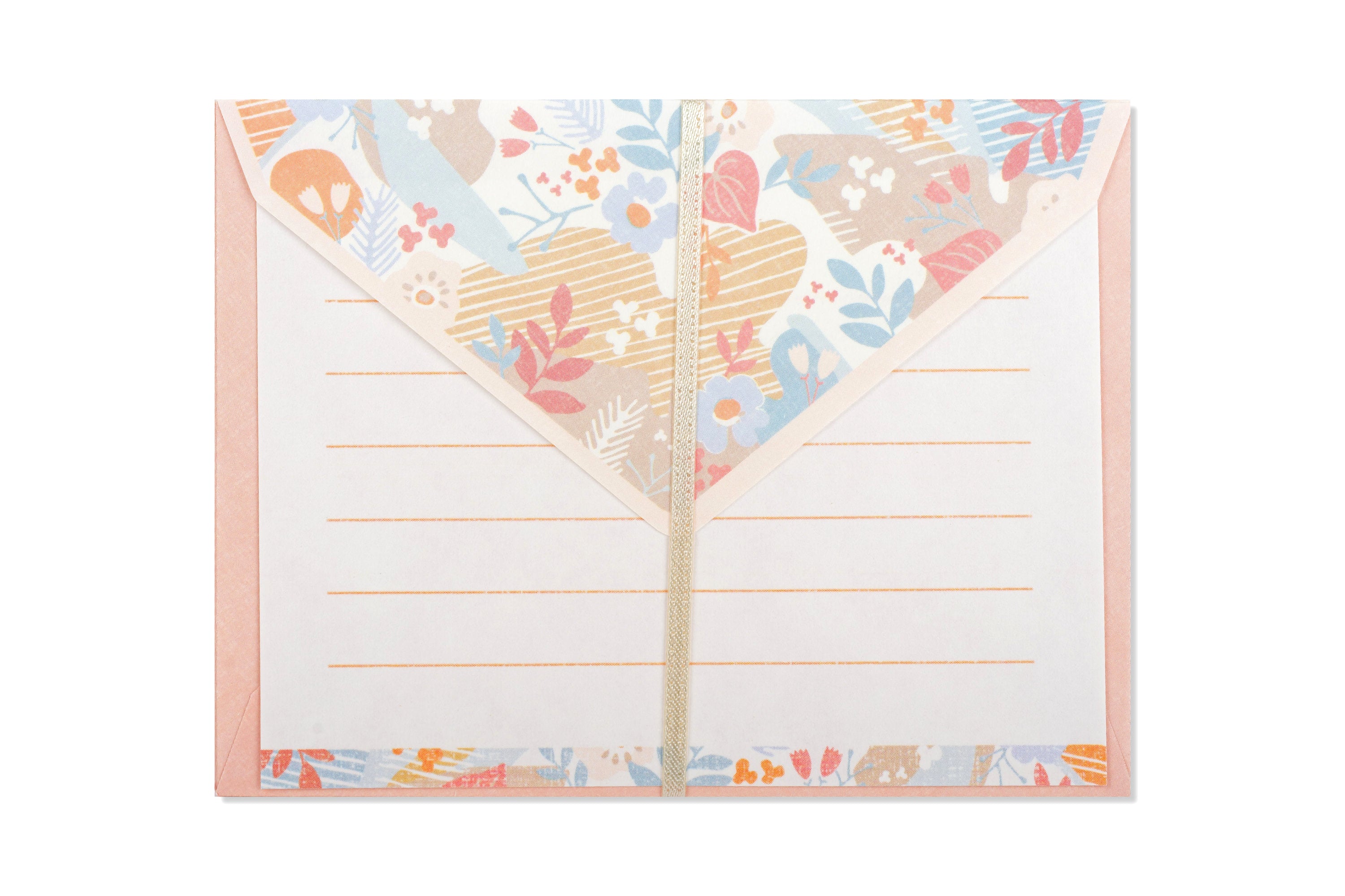 Botanical Note + Envelope Set, Peach