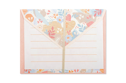 Botanical Note + Envelope Set, Peach
