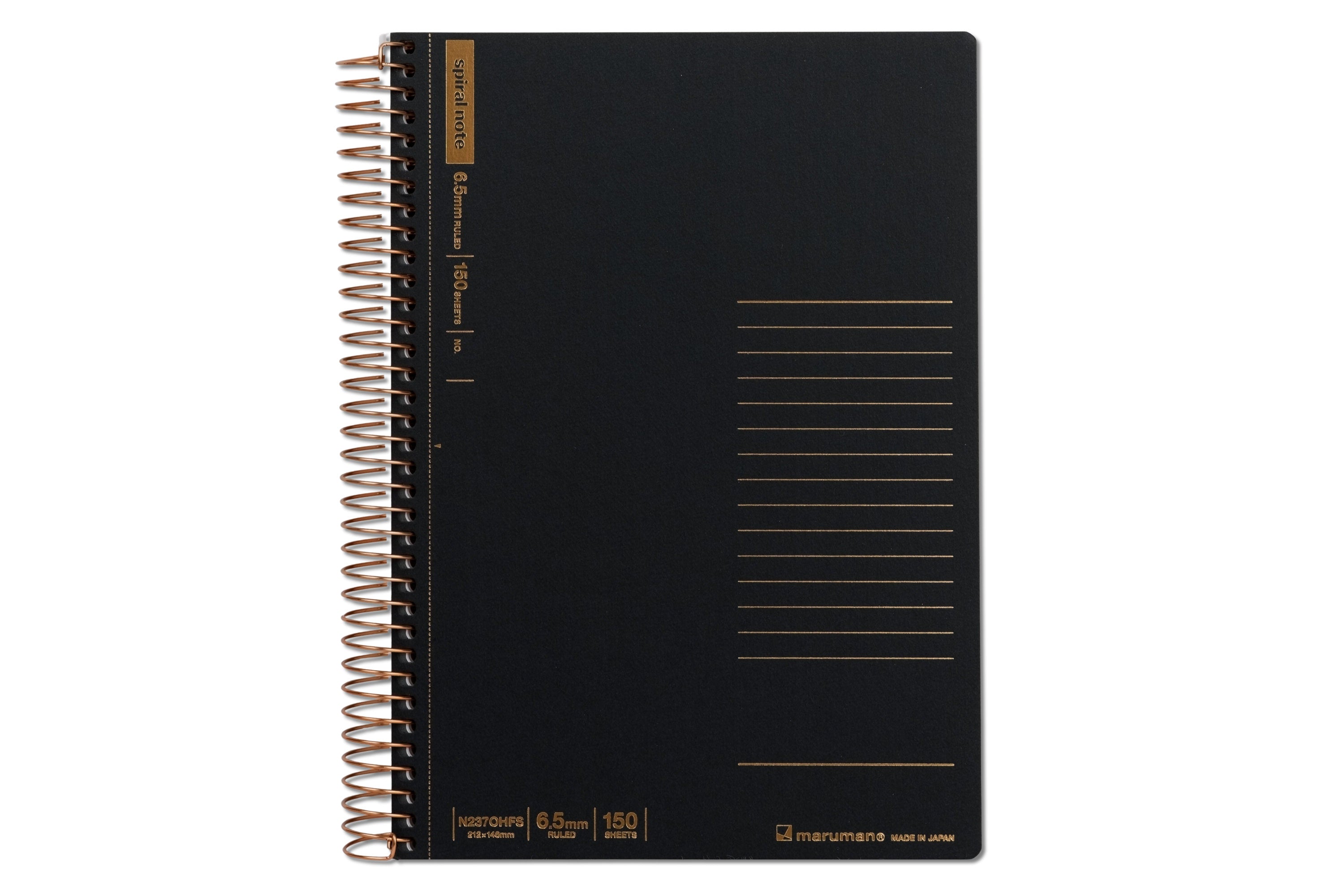 Spiral Note 150, Ruled (Black Cover)