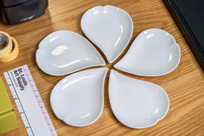 Porcelain Petal Palettes, Stacking Set of 5
