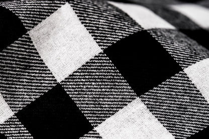 Yarn-Dyed Cotton Flannel, Black Buffalo Check