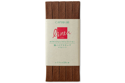 Linen-Blend Bias Tape, Warm Brown