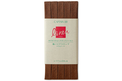 Linen-Blend Bias Tape, Warm Brown