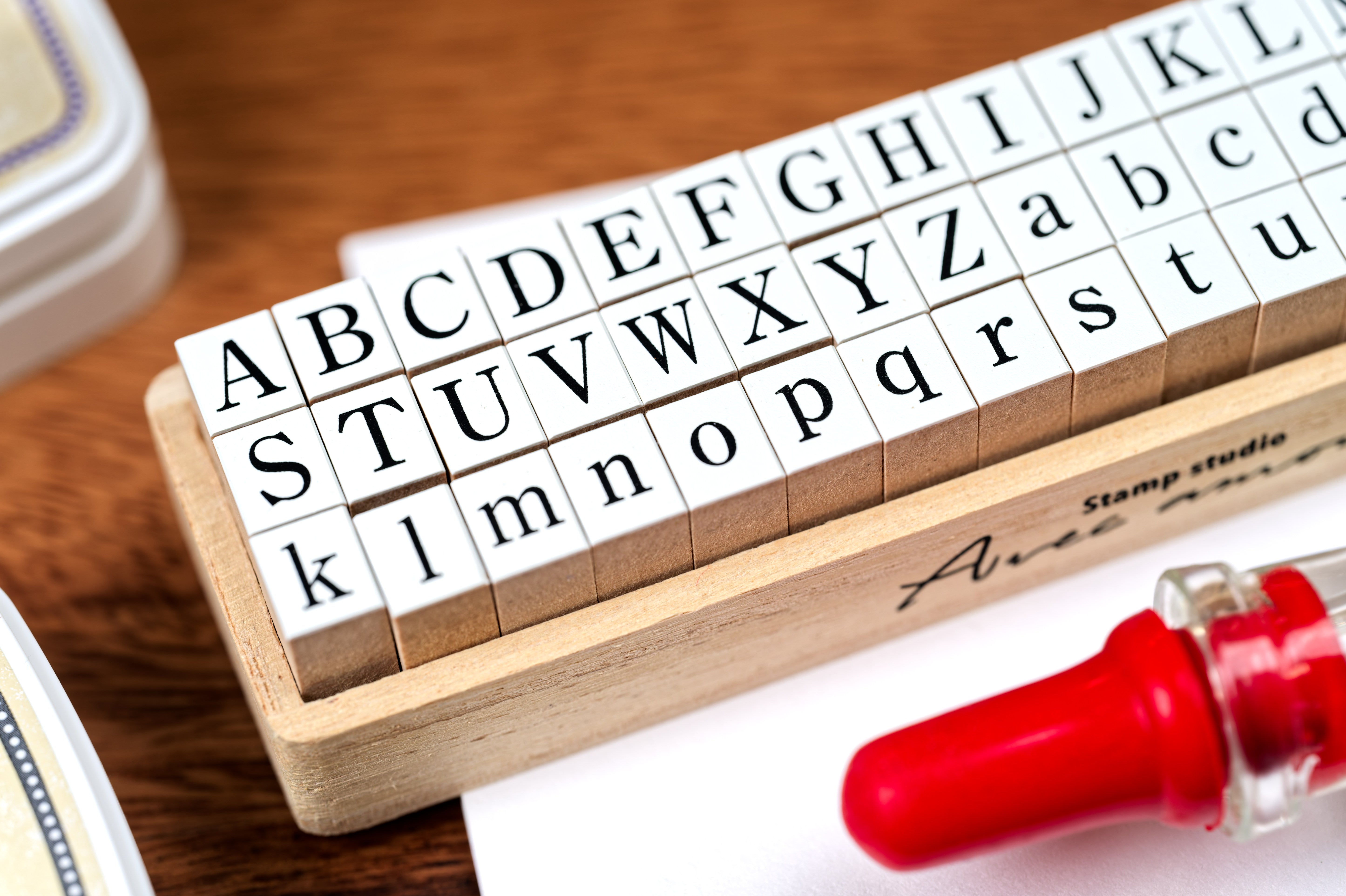 Alphabet Stamp Set, Mincho Serif (54 Pieces) – St. Louis Art Supply