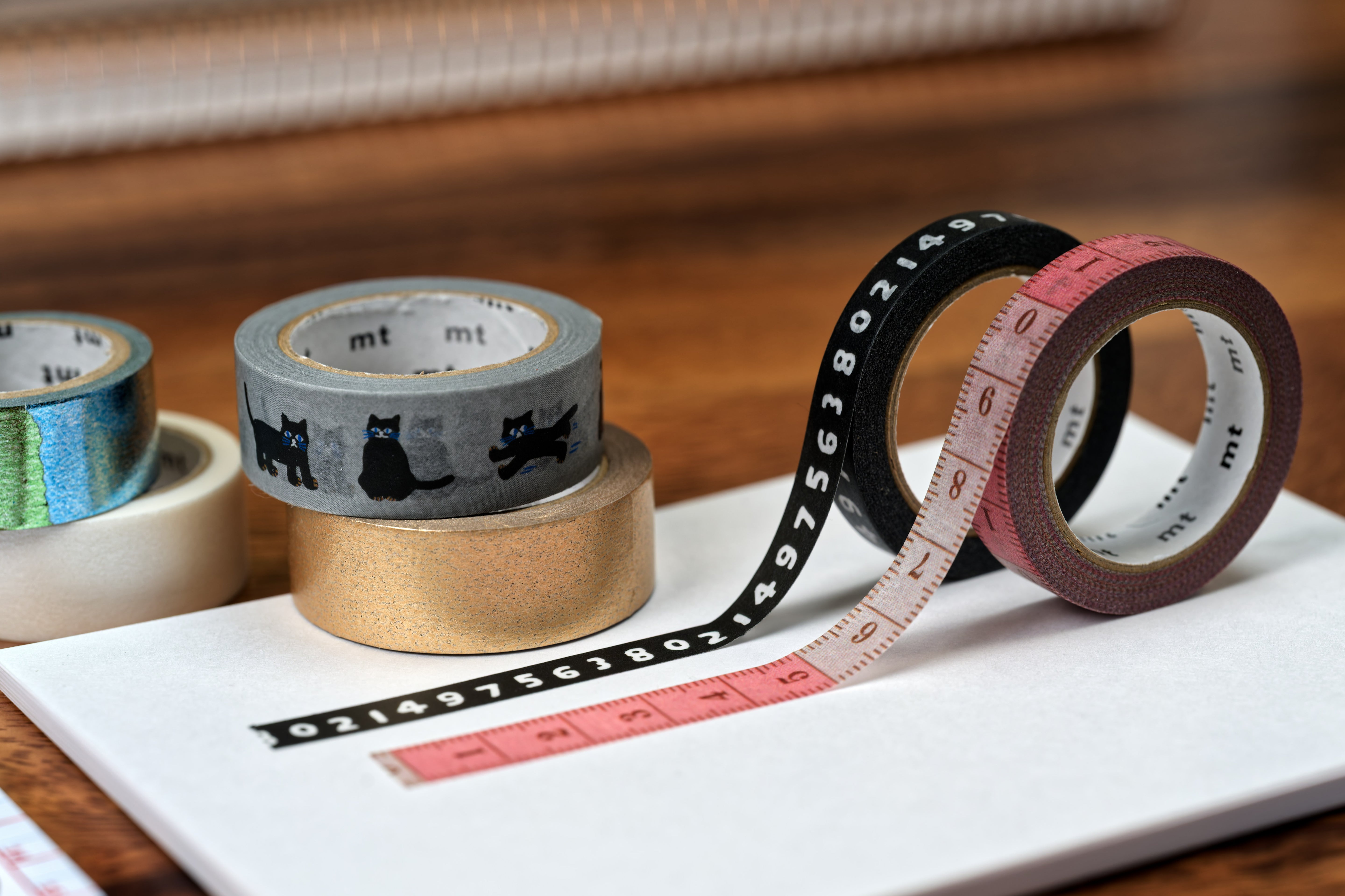 mt Washi Tape, Ruler (Slim Pink)