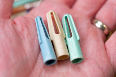Eggshell Resin Pencil Caps, Set of 6
