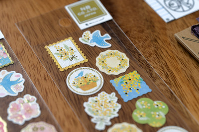 Foil-Stamped Stickers (Spring Blossoms)