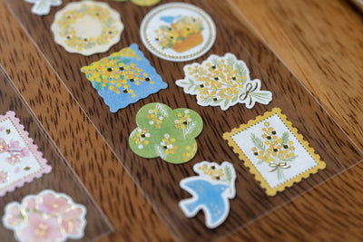 Foil-Stamped Stickers (Spring Blossoms)