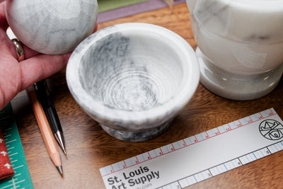 Marble Mushroom Mortar & Pestle Set