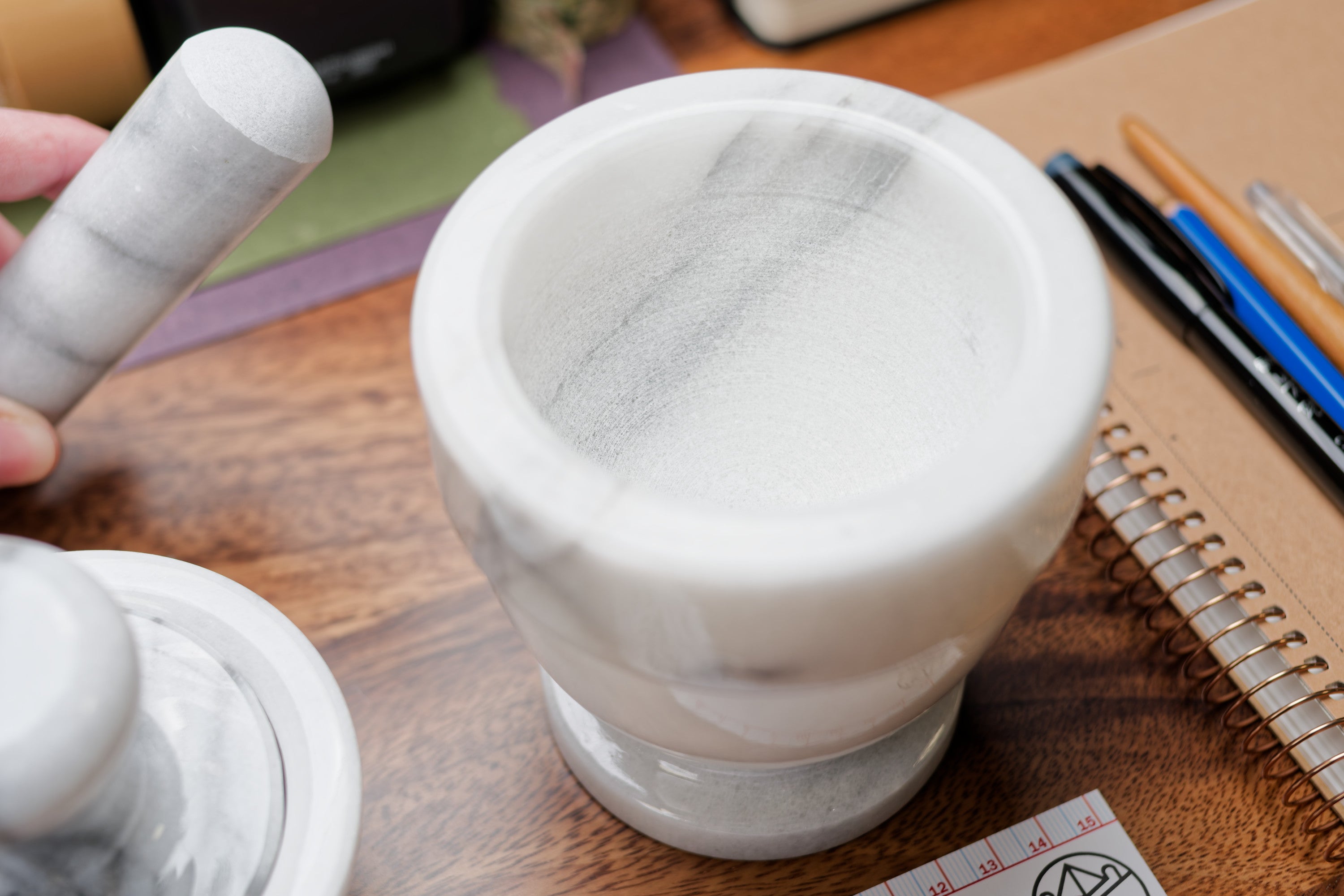 Carrara Marble Mortar & Pestle Set