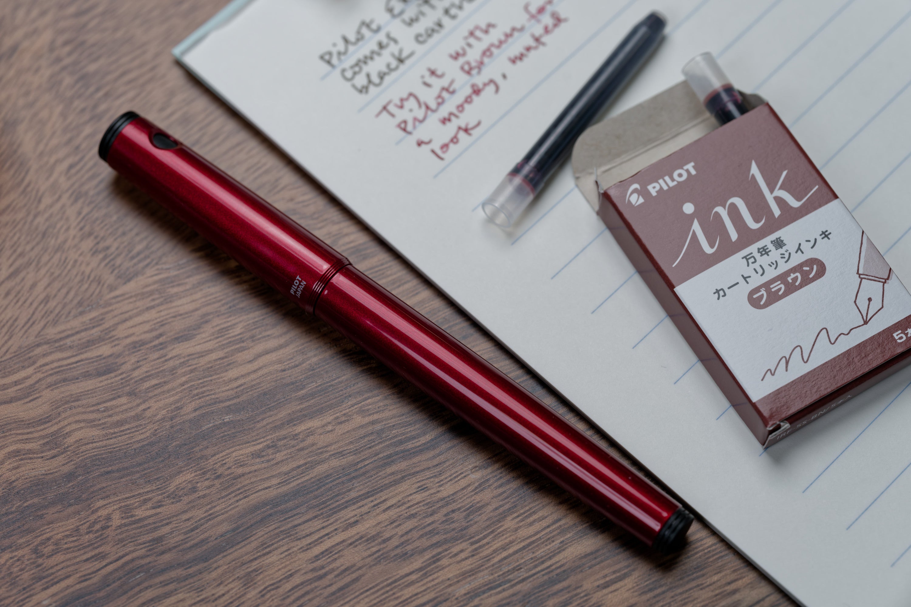 Pilot Explorer Fountain Pen, Metallic Red