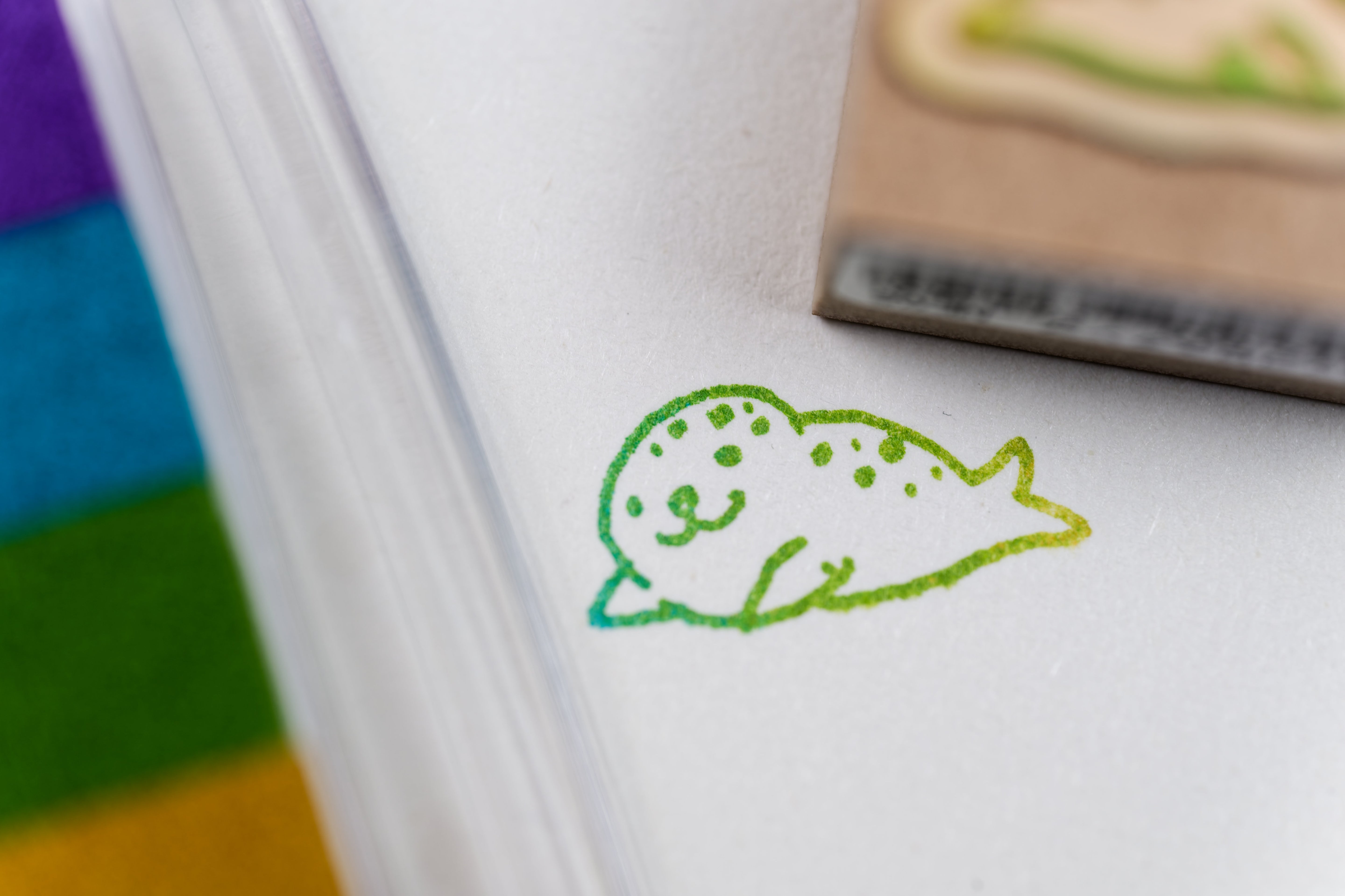 Happy Seal Rubber Stamp, 1"