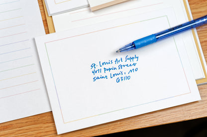 Rainbow Lined Letter Set