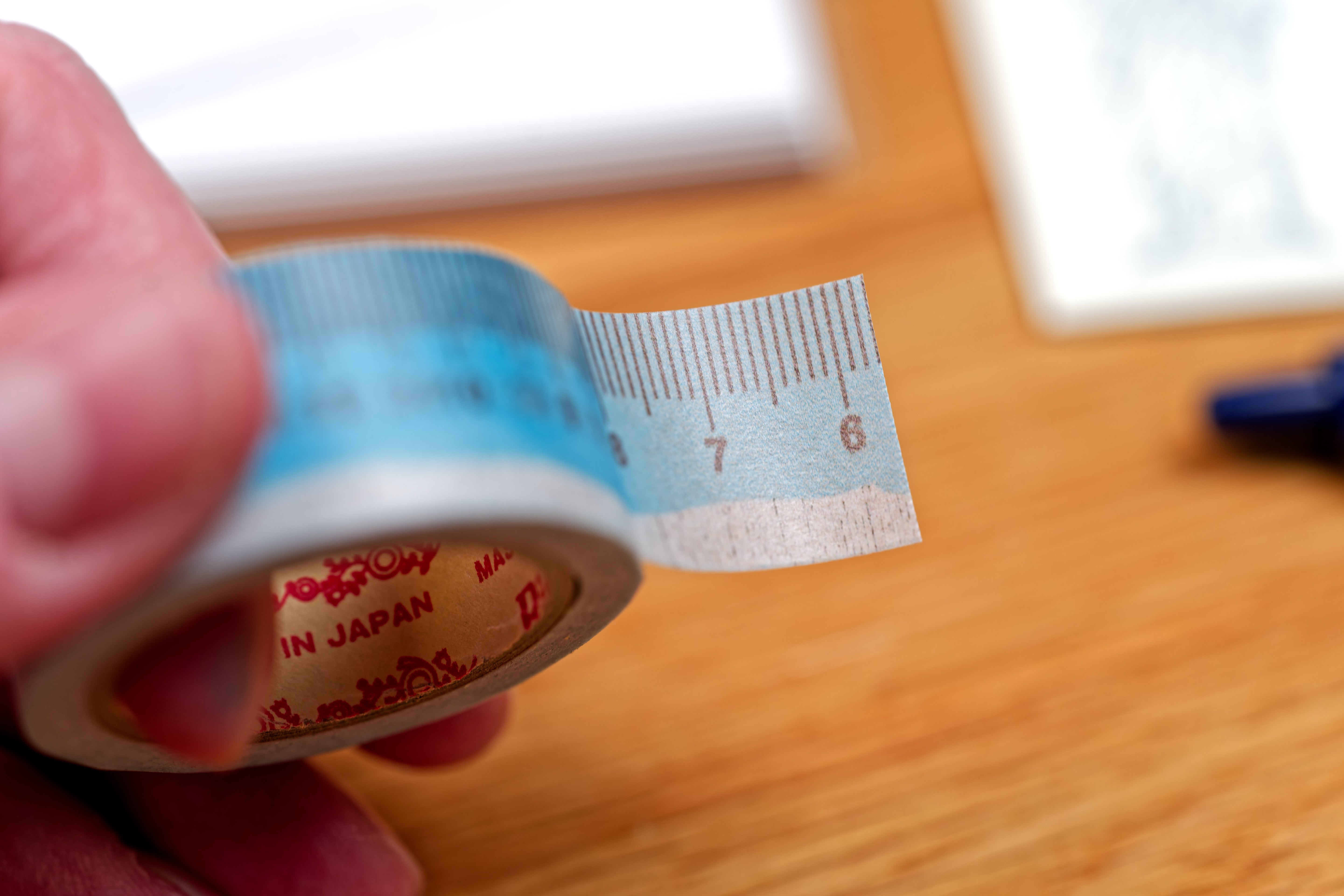 Centimeter Washi Tape, Blue/Grey